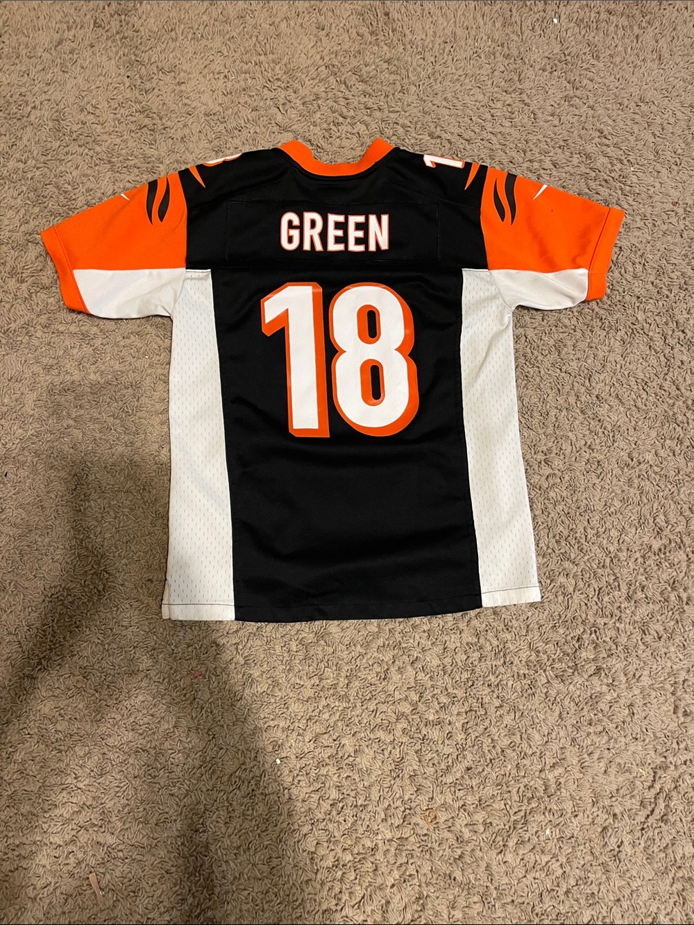 Nike Kids #18 Jersey in Black, Orange & White